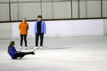 Menys patinadors al Palau de Gel