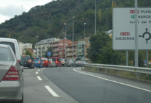 L'entrada de vehicles a Andorra a l'abril disminueix un 0,9%