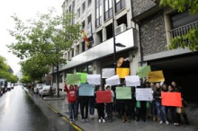 Els alumnes de l'INEM protesten les retallades