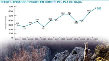Rècord de població d'isards, però menys autoritzacions que fa un any