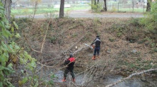 Iniciats els treballs de neteja de la canalització del riu Segre