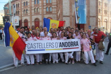 Els Castellers d'Andorra fan pinya a la Tàrraco Arena