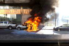 S'incendia un cotxe a l'avinguda de les Nacions Unides d'Escaldes