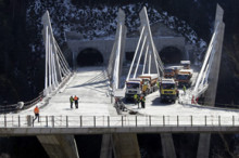 500 tones de pes en la primera prova de càrrega del túnel de Dos Valires