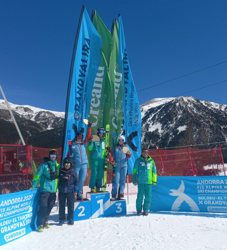 L’esquiadora Carla Mijares, guanyadora del GS del NC d’Andorra.