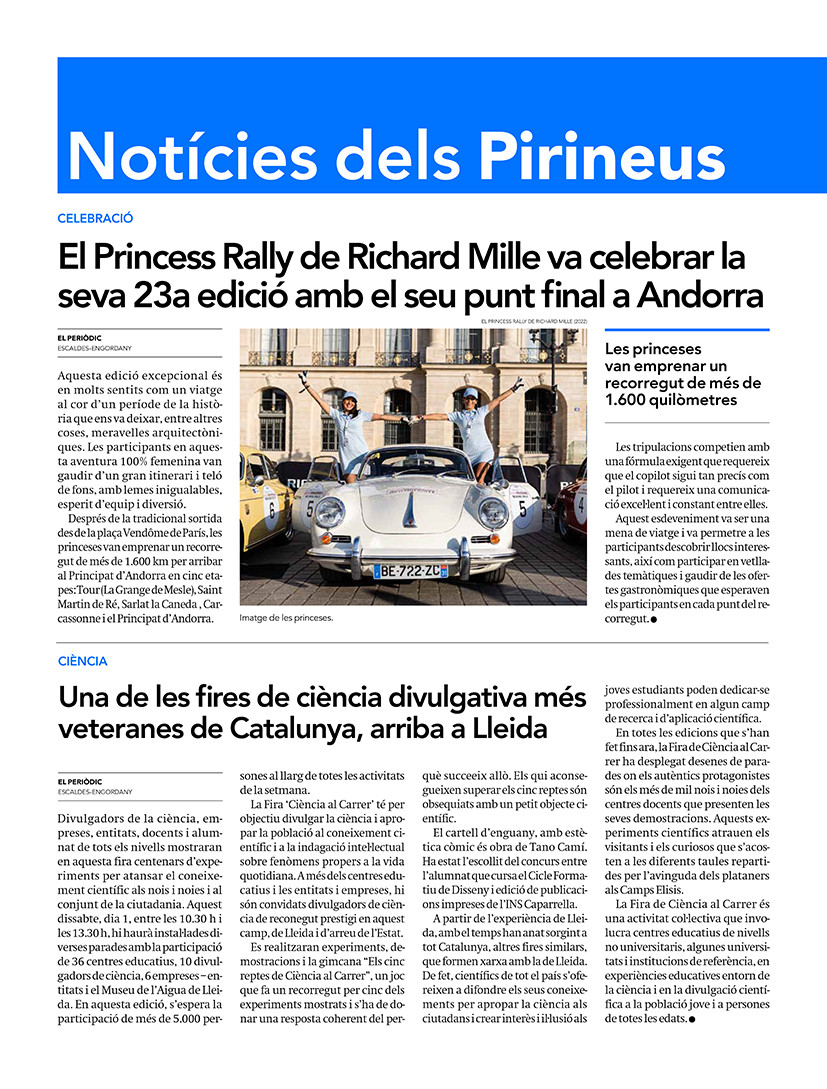 Notícies dels Pirineus, 01.06.2024