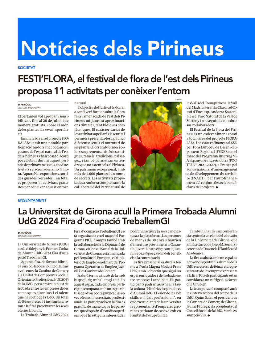 Notícies dels Pirineus 06.06.2024