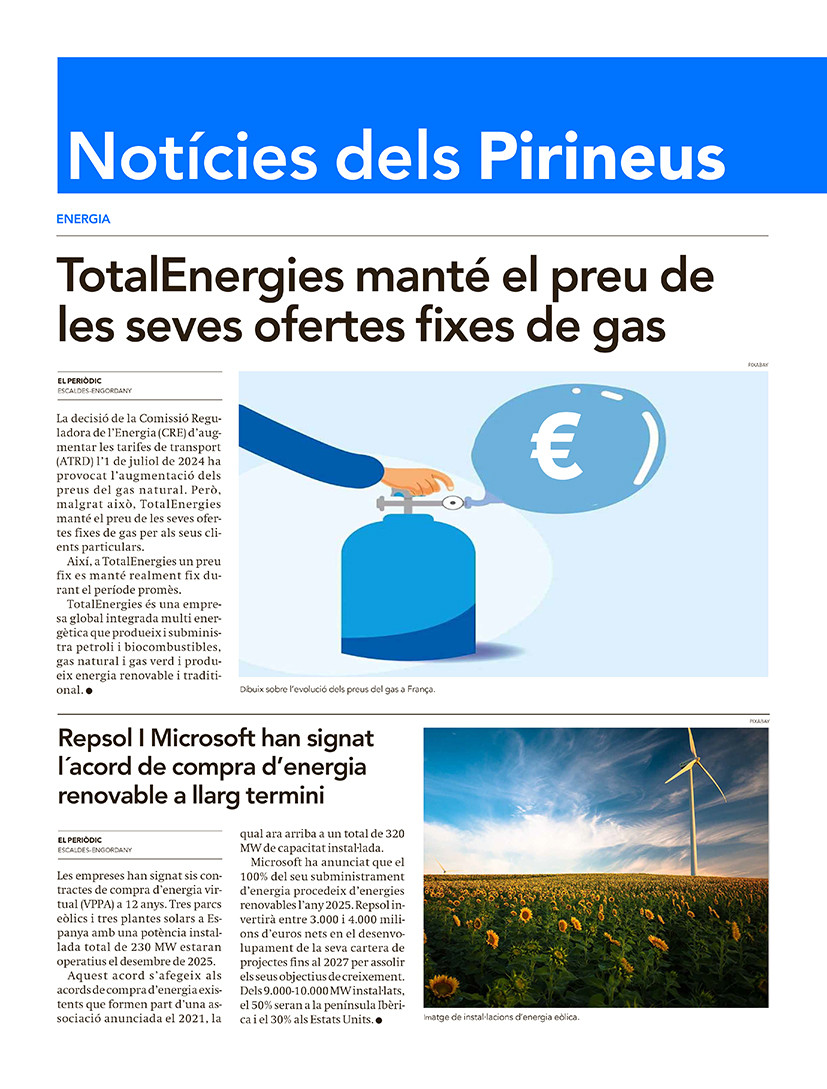 Notícies dels Pirineus 25.06.2024