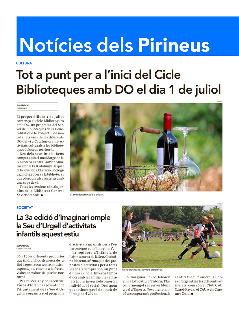 Notícies dels Pirineus 28.06.2024