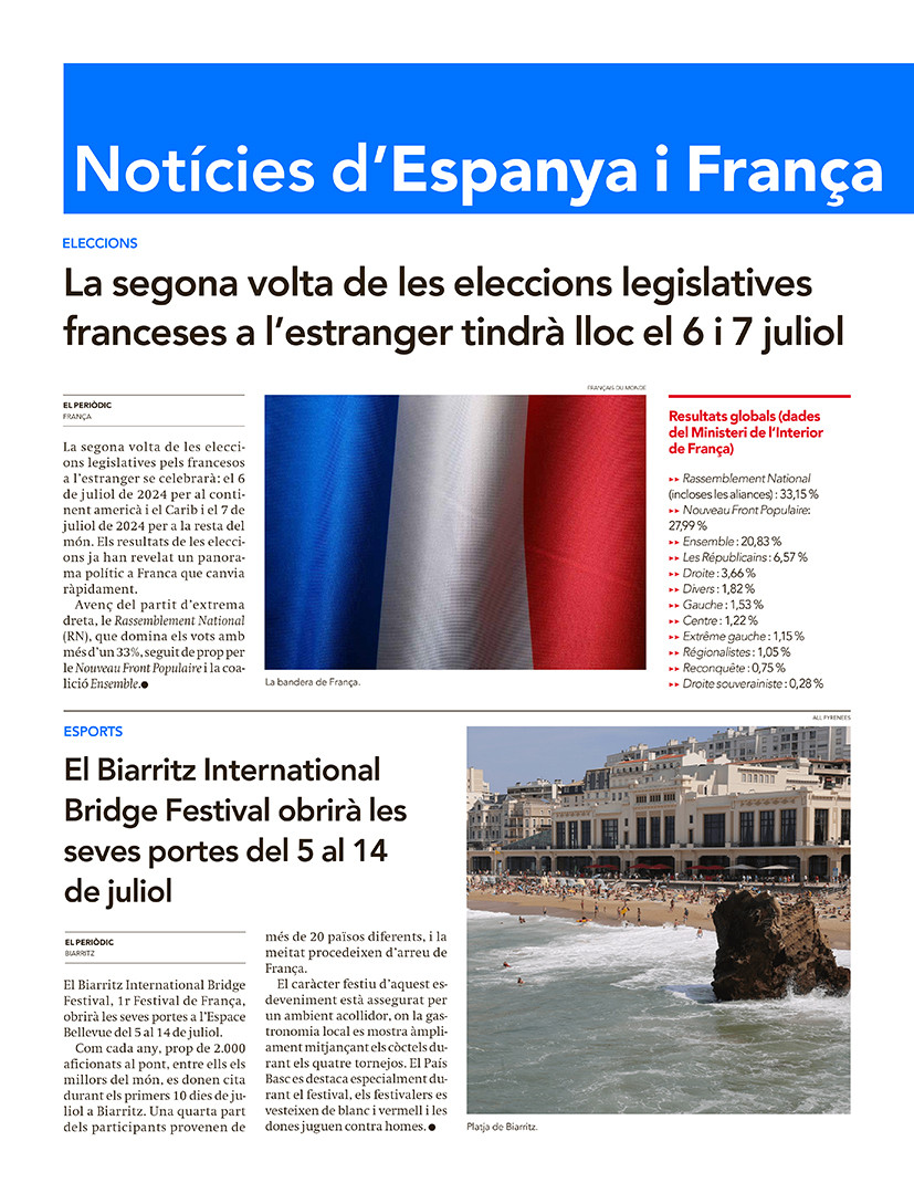 Notícies d'Espanya i França 03.07.2024