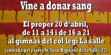 Campanya per a la donació de sang a l’escola la Salle