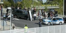 Persecució policíaca a la plaça dels Dos Valires