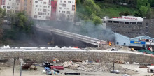 Incendi al nou vial de la Borda Nova