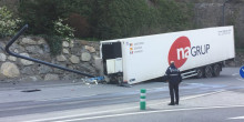Accident amb un camió implicat prop de la frontera