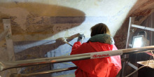 Inici dels treballs de restauració de les pintures murals de Sant Serni de Canillo