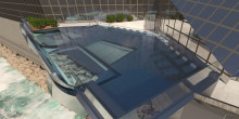 La llacuna panoràmica i la nova piscina de Caldea, a punt a l’octubre