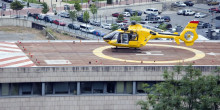 L’helicòpter dels Bombers rescata un ciclista
