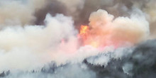 Incendi entre els municipis de Meranges i Bellver 