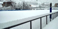 L’FC Andorra entrena a Ponts a causa del gruix de neu al Prada de Moles