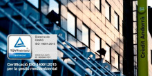 Crèdit Andorrà manté la ISO 14001:2015 en la gestió