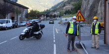 Obres d'arranjament de l'aparcament i reforç del mur a l'avinguda de les Moles d'Ordino