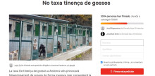 Més de 3.000 firmes contra la taxa de tinença de gossos