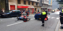 Accident de moto a l'avinguda Santa Coloma