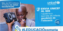  L'Unicef inicia una nova campanya centrada a garantir l'accés a l'educació dels infants