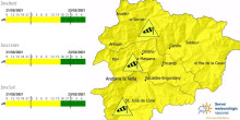 Protecció Civil activa l’avís groc per vent, pluja i neu