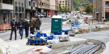 Les obres a l'avinguda d'Enclar obliguen a tallar el carril de baixada