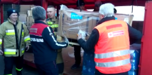 El comboi lliura la mercaderia d’ajuda humanitària per a Ucraïna