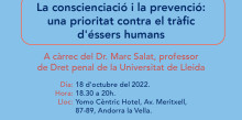 Formació i una conferència per commemorar el Dia europeu contra el tràfic d'éssers humans