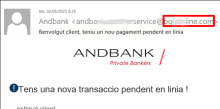 La Policia adverteix d’intents de Phishing a Andbank