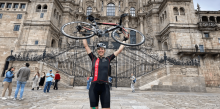 Llobera completa el repte solidari Andorra - Santiago de Compostel·la en bicicleta