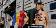 Protesta a l’ambaixada d’Andorra a Madrid pel dret a l’avortament