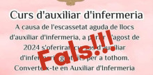 La Creu Roja alerta d'un nou intent de 'phishing' i desmenteix estar oferint cursos d'infermeria