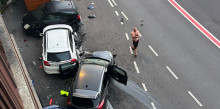 Aparatós accident a la Massana deixa un dels conductors ferit i danys en tres cotxes