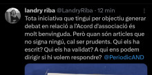 Dolsa respon a la piulada de Riba