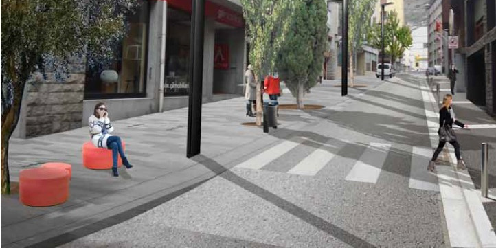 Recreació virtual de la nova avinguda del Fener.