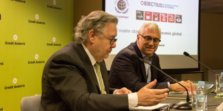 Josep Peralba i Carlos Jiménez durant la roda de premsa.