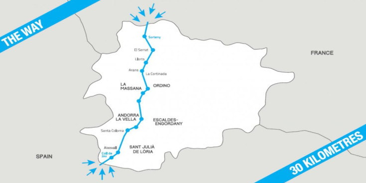 Itinerari del nou camí saludable d’Andorra.