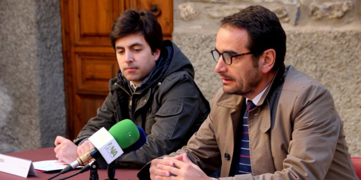 Toni Riba i Jordi Serracanta durant la presentació de la Fira, ahir.