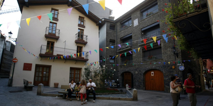 Façana de la Biblioteca Nacional, al centre d’Andorra la Vella.