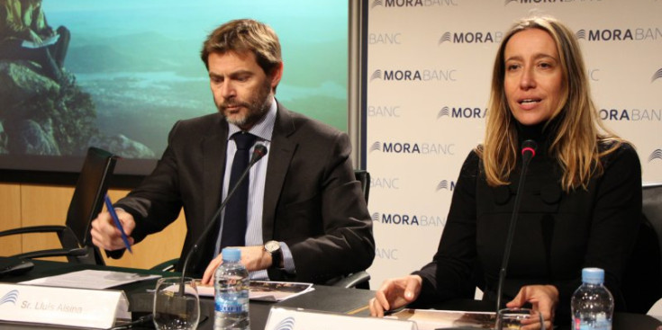 Lluís Alsina, director general de MoraBanc, ahir.