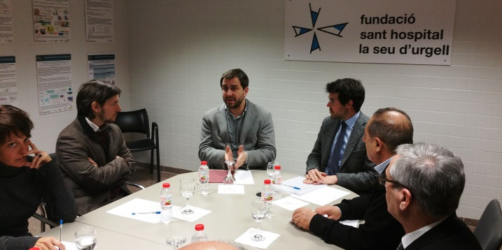 El conseller de Salut Antoni Comín visita la Fundació Sant Hospital de la Seu.