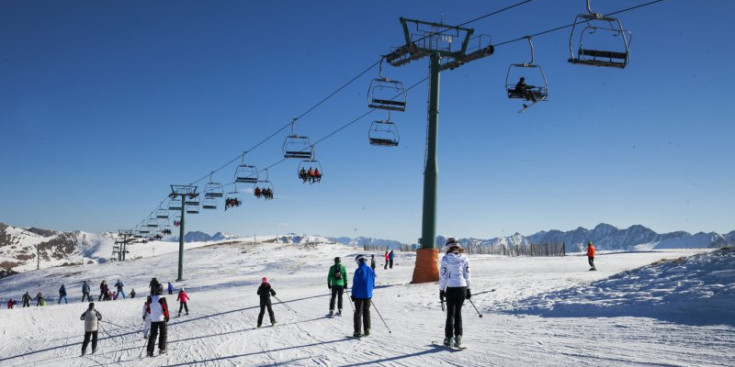 Esquiadors a Grandvalira durant els primers dies de l’any.
