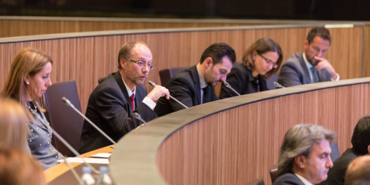El conseller general d’SDP, Víctor Naudi, en una sessió del Consell General.