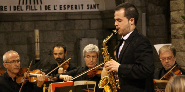 Antonio García Jorge va ser el solista al saxo, ahir.