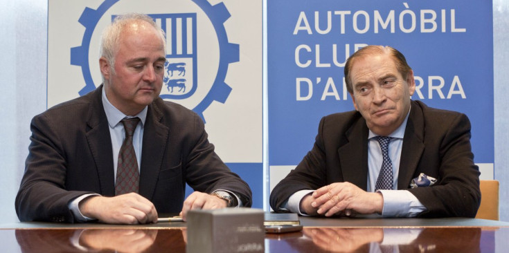 Pujal i Gracia, ahir a l'Automòbil Club d'Andorra.