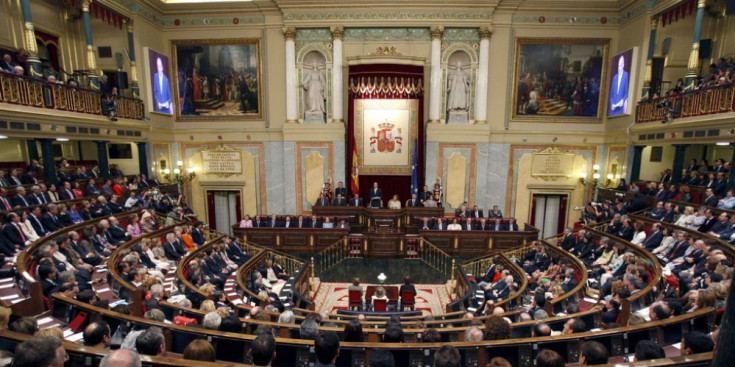 Interior de la sala de plens del Congrés dels Diputats espanyol